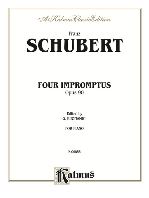 Cover image for book Four Impromptus, Op. 90: Intermediate to Advanced Piano Collection