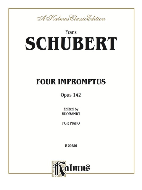 Cover image for book Four Impromptus, Opus 142: For Intermediate to Advanced Piano