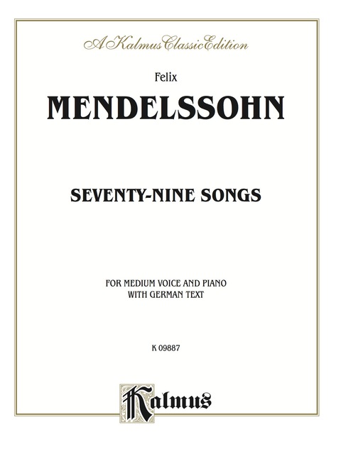 Cover image for book 79 Songs (Medium Voice with German Text): Vocal Collection