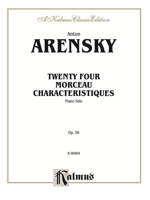 Cover image for book Twenty-four Morceau Characteristiques, Op. 36: Intermediate to Advanced Piano Collection