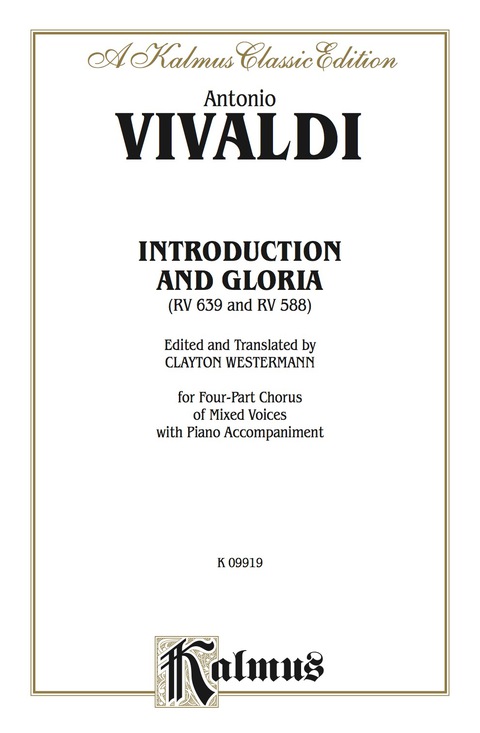 Cover image for book Introduction and Gloria: SATB with SATB Soli Choral Worship Cantata