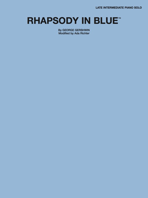 Cover image for book Rhapsody in Blue: For Late Intermediate Piano Solo