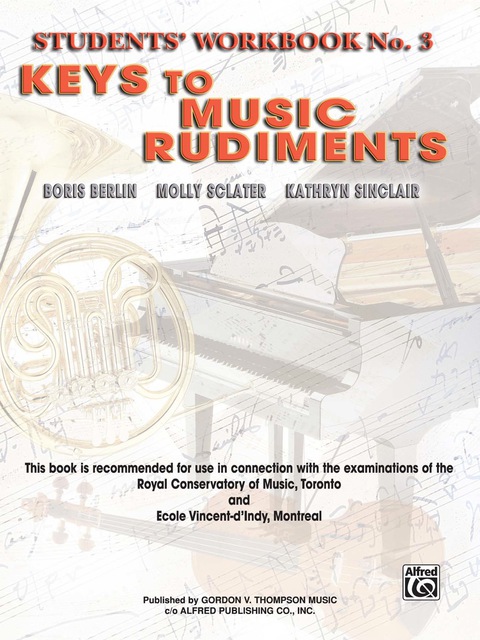Cover image for book Keys to Music Rudiments: Students' Workbook No. 3