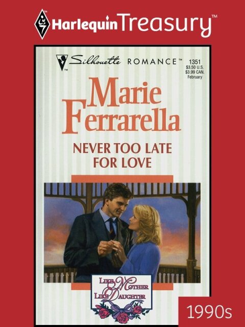 Cover image for book NEVER TOO LATE FOR LOVE