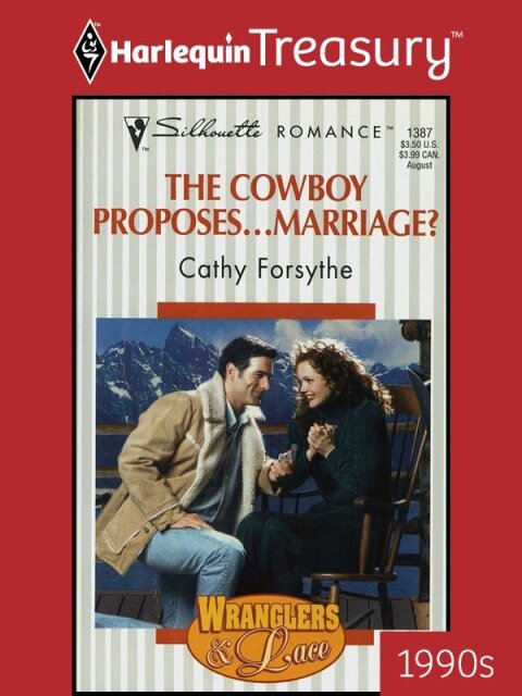 Cover image for book THE COWBOY PROPOSES... MARRIAGE?