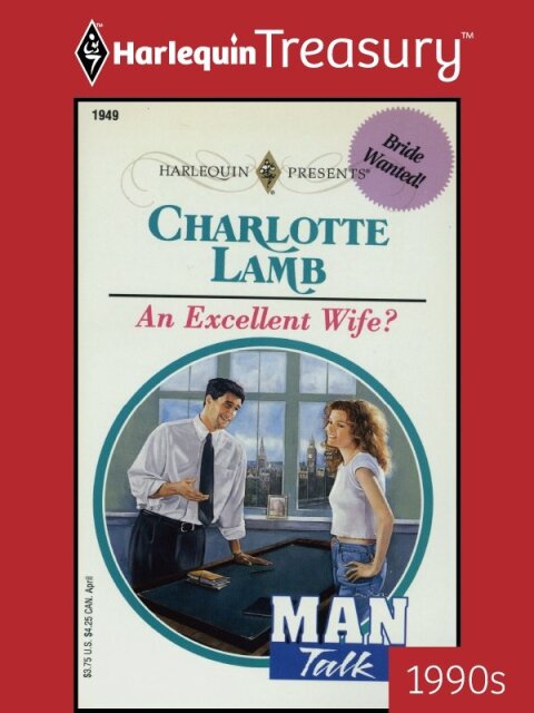 Cover image for book AN EXCELLENT WIFE?