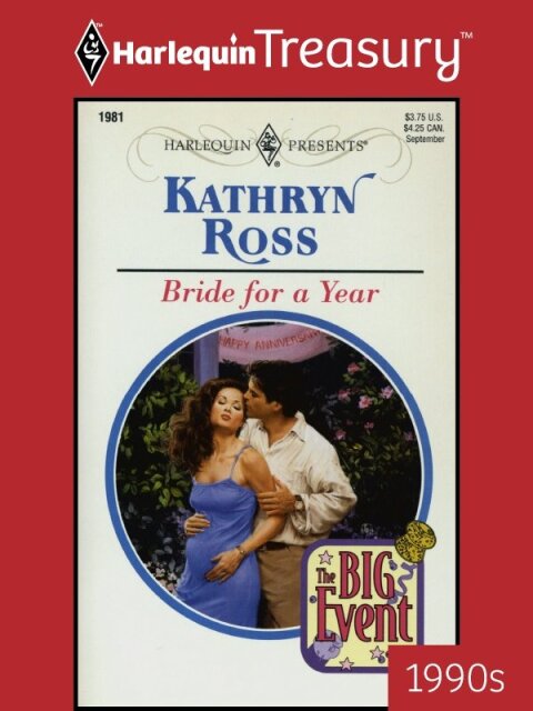Cover image for book BRIDE FOR A YEAR