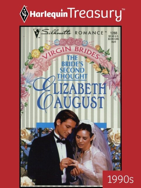 Cover image for book THE BRIDE'S SECOND THOUGHT