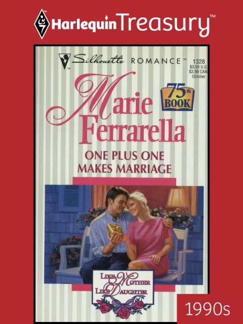 Cover image for book ONE PLUS ONE MAKES MARRIAGE