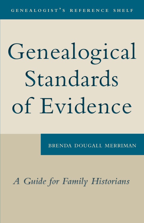 Cover image for book Genealogical Standards of Evidence