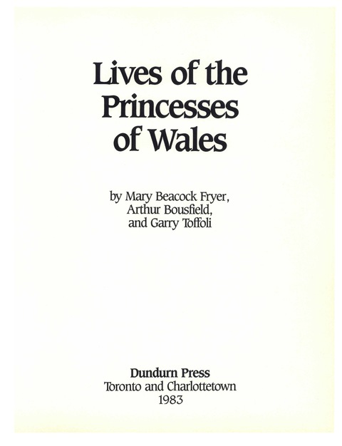 Lives of the Princesses of Wales 