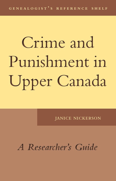 Cover image for book Crime and Punishment in Upper Canada
