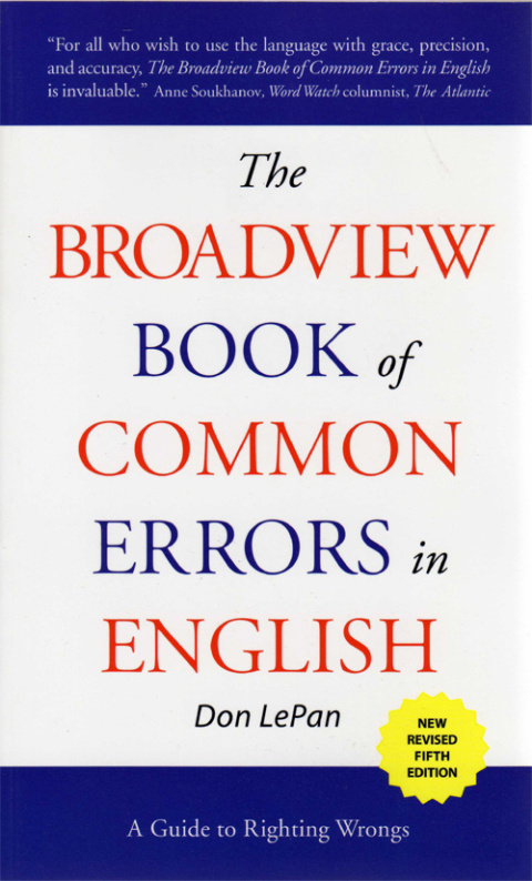 Cover image for book The Broadview Book of Common Errors in English