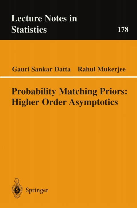 Cover image for book Probability Matching Priors: Higher Order Asymptotics