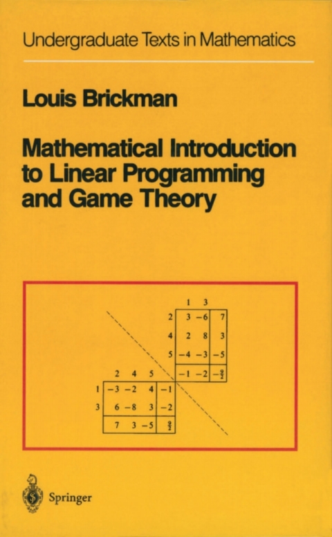 Cover image for book Mathematical Introduction to Linear Programming and Game Theory