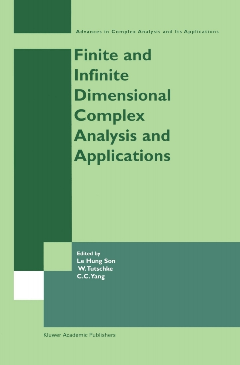 Cover image for book Finite or Infinite Dimensional Complex Analysis and Applications