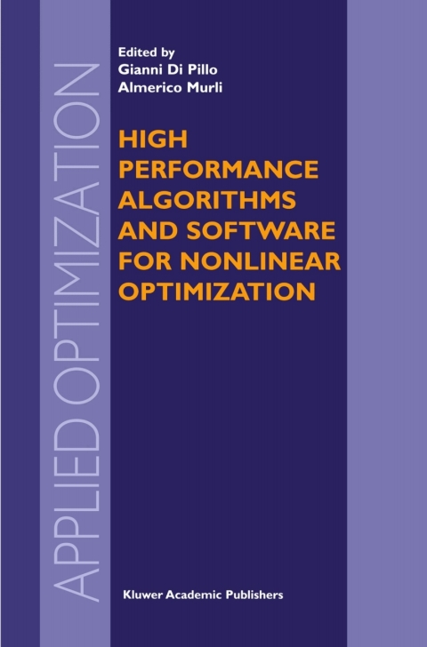 Cover image for book High Performance Algorithms and Software for Nonlinear Optimization