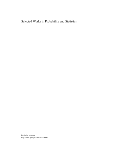 Cover image for book Selected Works of David Brillinger