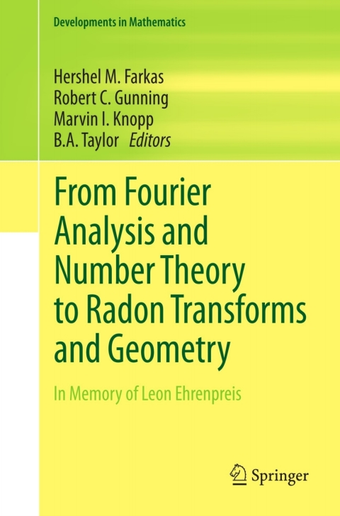 Cover image for book From Fourier Analysis and Number Theory to Radon Transforms and Geometry