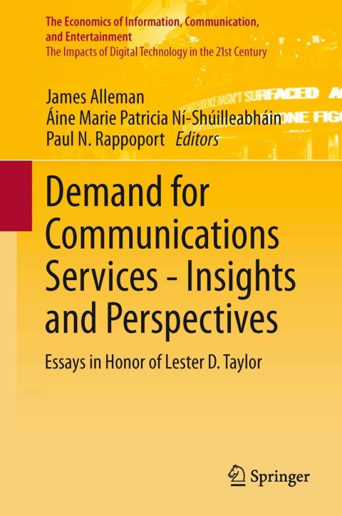 Cover image for book Demand for Communications Services – Insights and Perspectives