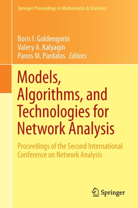 Cover image for book Models, Algorithms, and Technologies for Network Analysis