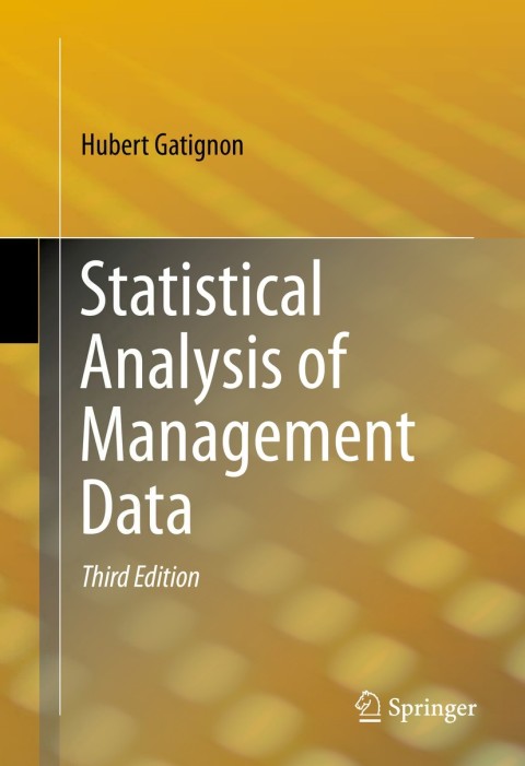 Cover image for book Statistical Analysis of Management Data