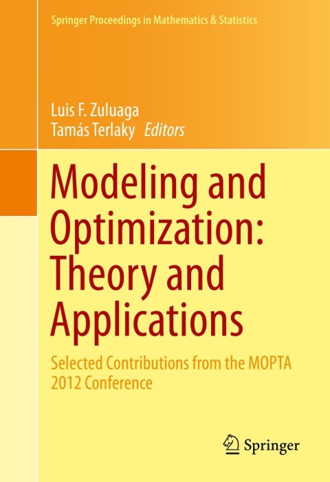 Cover image for book Modeling and Optimization: Theory and Applications