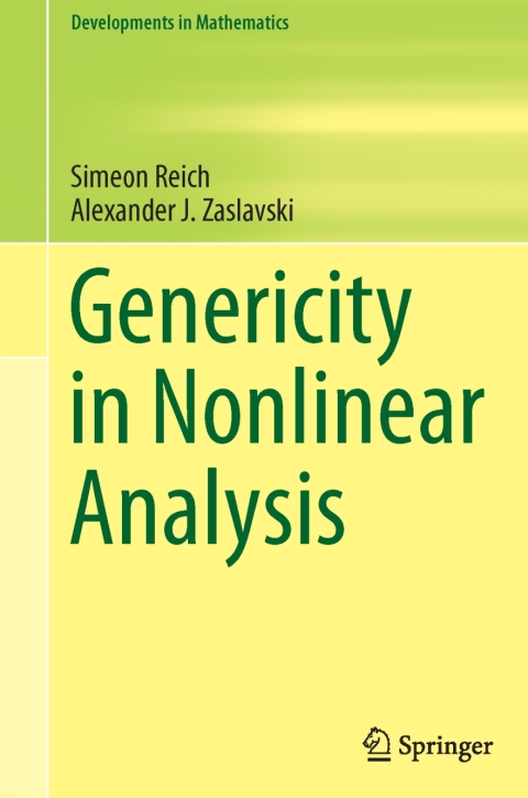 Cover image for book Genericity in Nonlinear Analysis