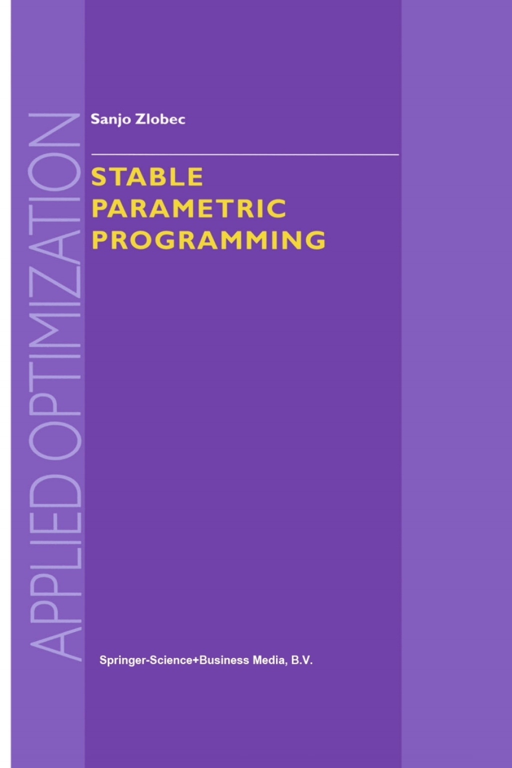 Stable Parametric Programming (eBook)