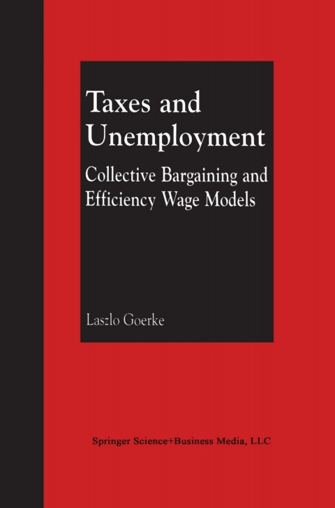 Cover image for book Taxes and Unemployment