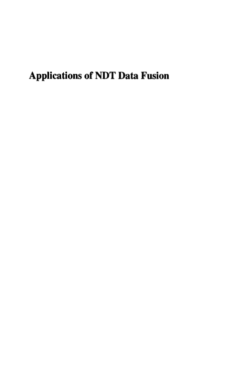 Cover image for book Applications of NDT Data Fusion