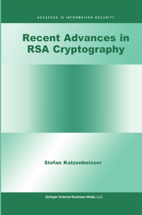 Cover image for book Recent Advances in RSA Cryptography