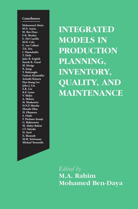 Cover image for book Integrated Models in Production Planning, Inventory, Quality, and Maintenance