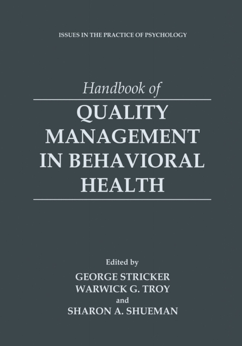 Cover image for book Handbook of Quality Management in Behavioral Health