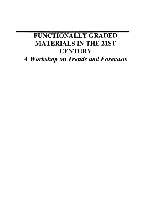 Cover image for book Functionally Graded Materials in the 21st Century