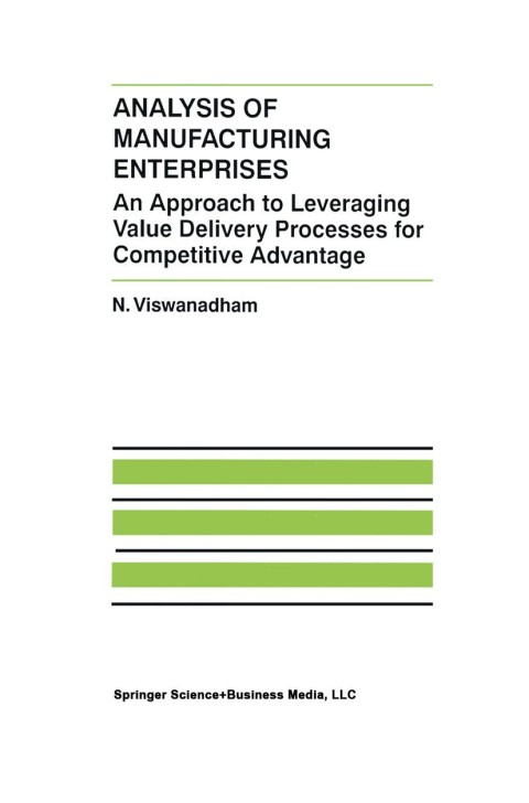 Cover image for book Analysis of Manufacturing Enterprises
