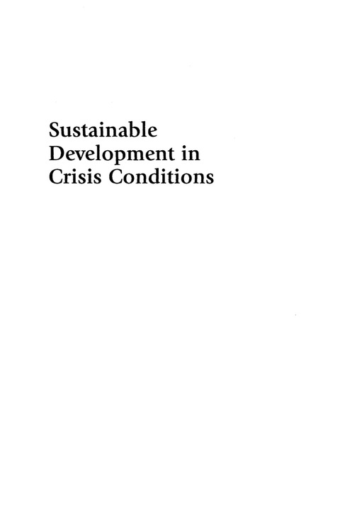 Cover image for book Sustainable Development in Crisis Conditions