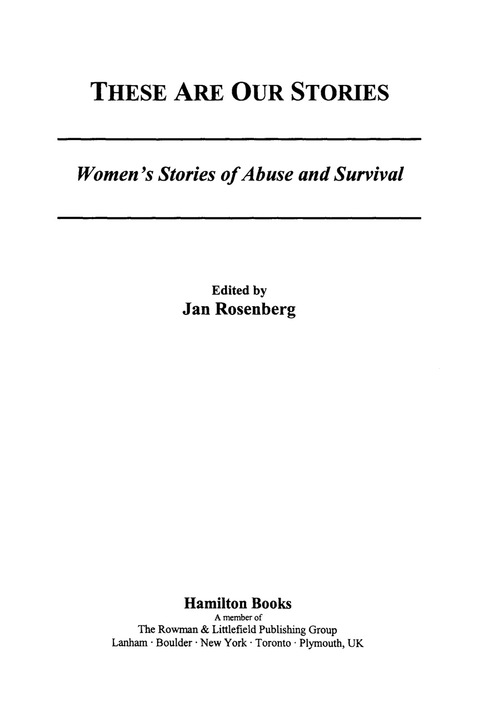 Cover image for book These Are Our Stories