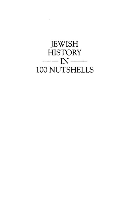 Cover image for book Jewish History in 100 Nutshells