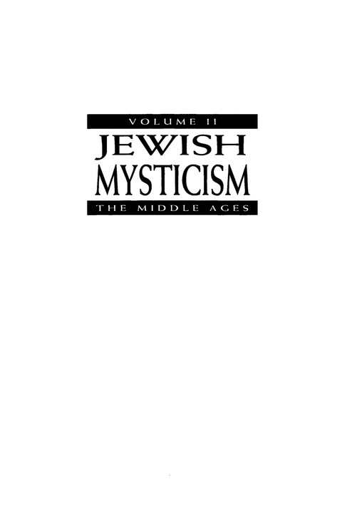 Cover image for book Jewish Mysticism