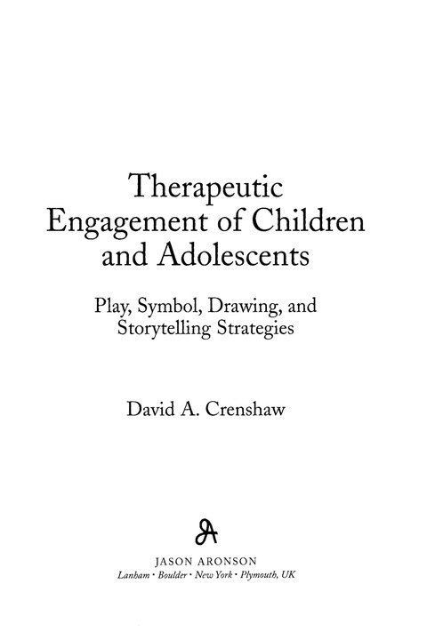 Cover image for book Therapeutic Engagement of Children and Adolescents
