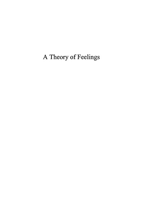 Cover image for book A Theory of Feelings