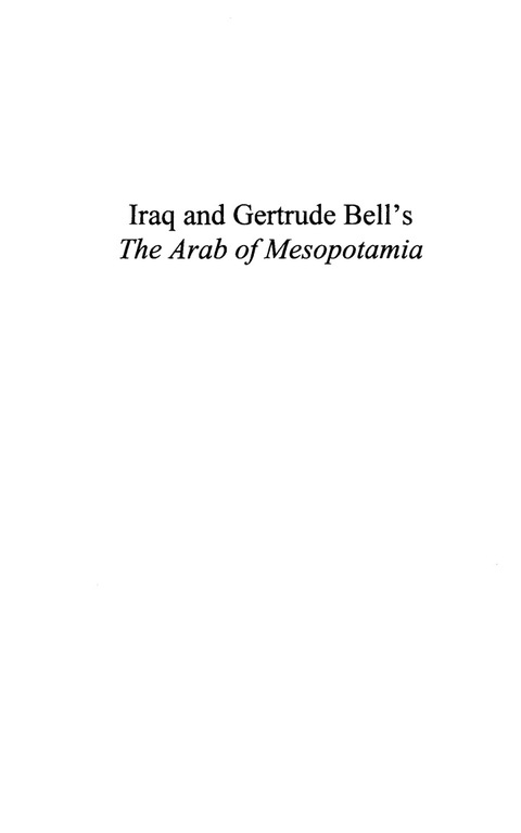 Cover image for book Iraq and Gertrude Bell's The Arab of Mesopotamia