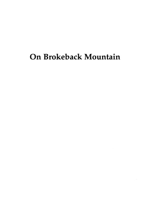 Cover image for book On Brokeback Mountain