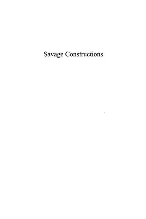 Cover image for book Savage Constructions
