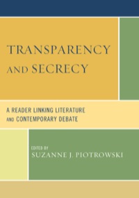 Cover image: Transparency and Secrecy 9780739127513