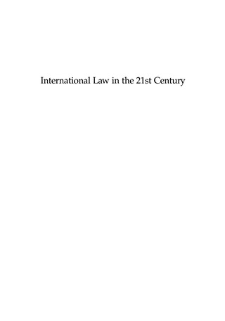 International Law in the 21st Century