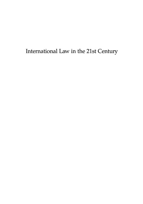 Cover image for book International Law in the 21st Century