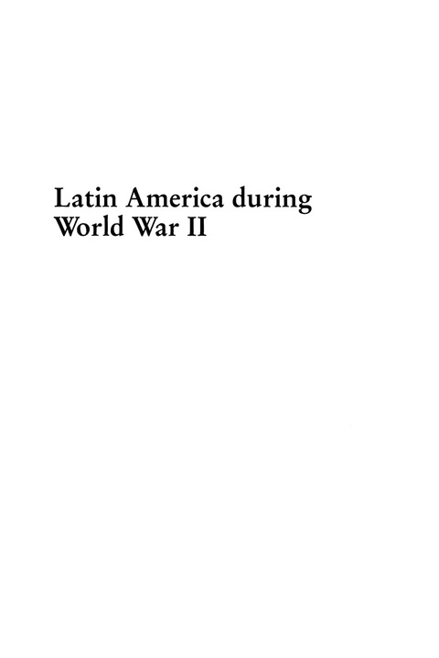 Cover image for book Latin America During World War II
