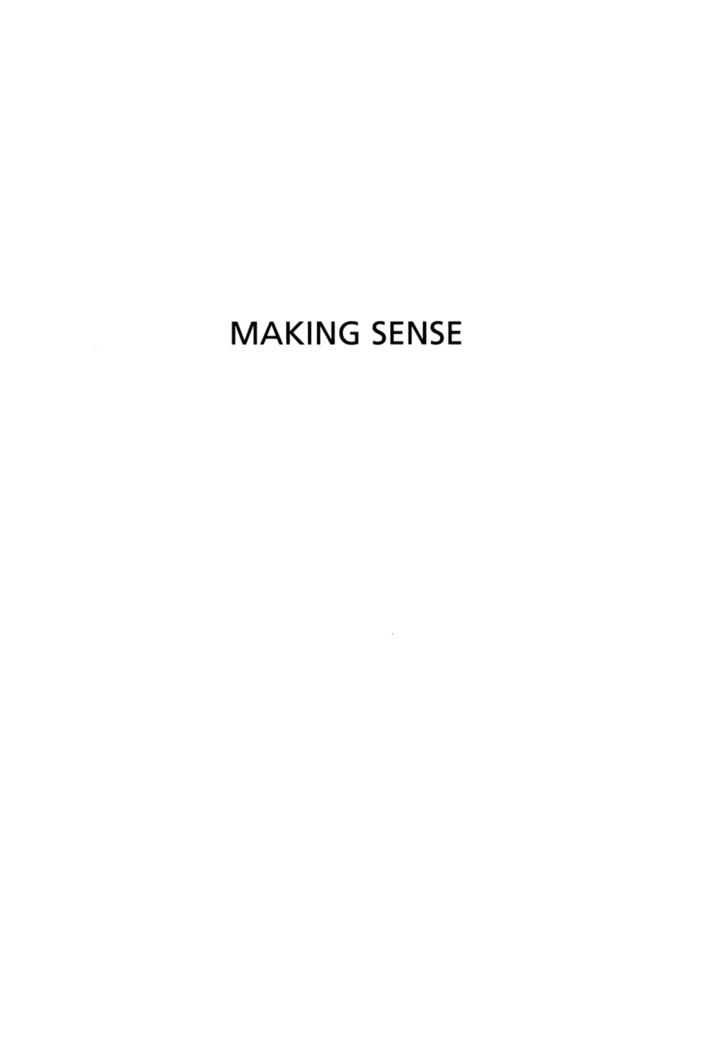 Making Sense (eBook) - Paul Thom